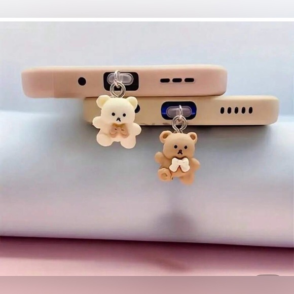 5/$25 Bear Dust Proof Phone Charm- Fits Type-C - Picture 3 of 3